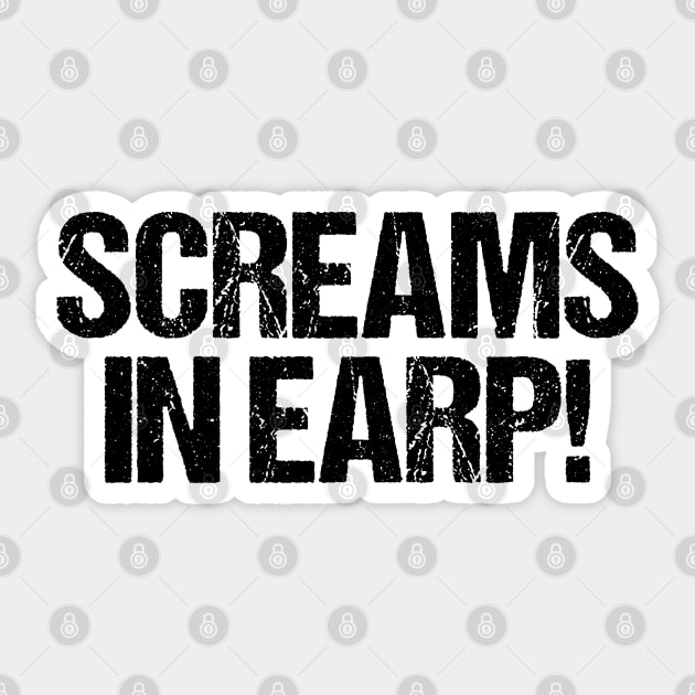 Screams in Earp - Wynonna Earp Sticker by Queerdelion